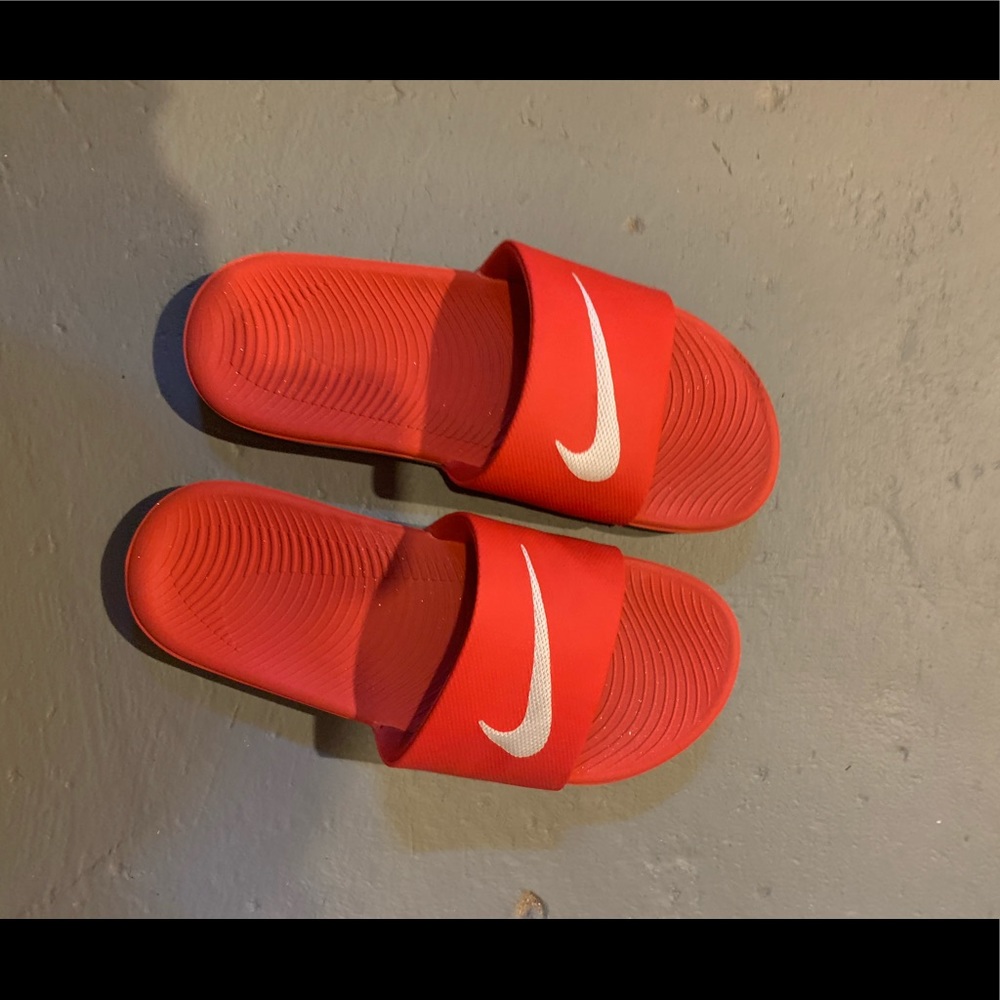 Red Nike Slides